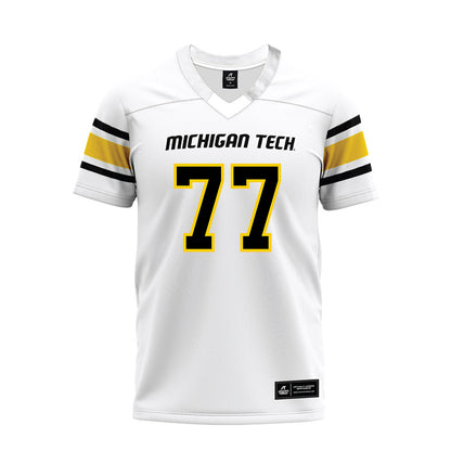 Michigan Tech - NCAA Football : Max Nason - White Premium Football Jersey