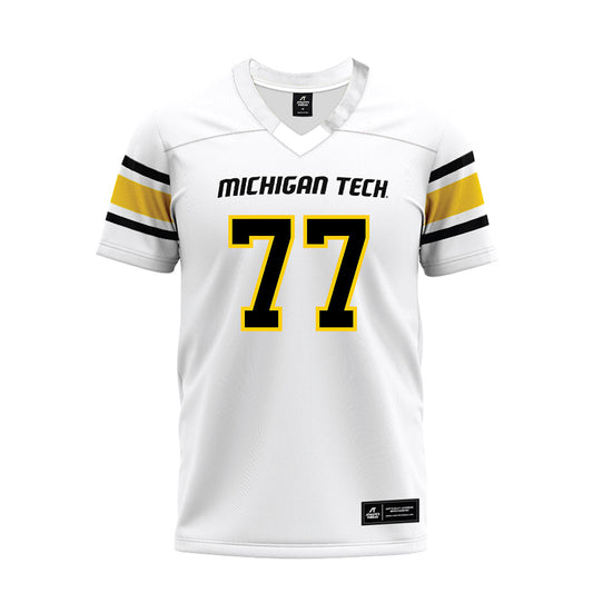 Michigan Tech - NCAA Football : Max Nason - White Premium Football Jersey