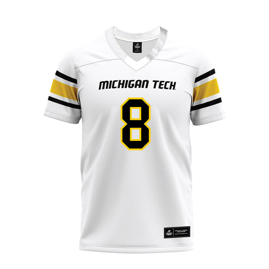 Michigan Tech - NCAA Football : Owen Watson - White Premium Football Jersey-0