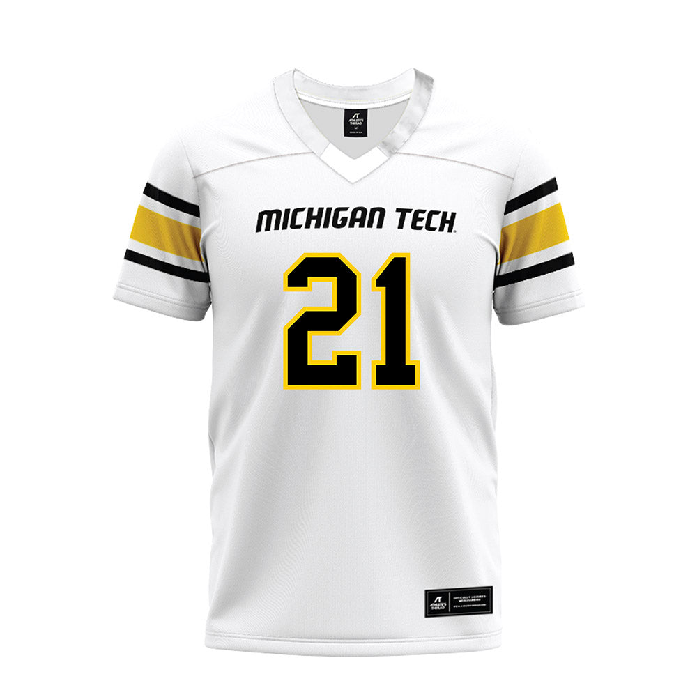 Michigan Tech - NCAA Football : Bryce Pietrantonio - White Premium Football Jersey