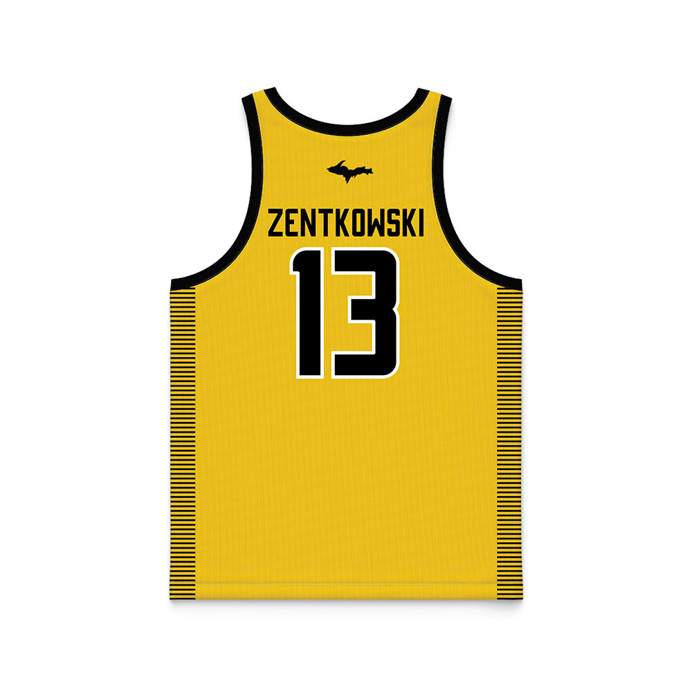 Michigan Tech - NCAA Women's Basketball : Kloe Zentkowski - Gold Basketball Jersey