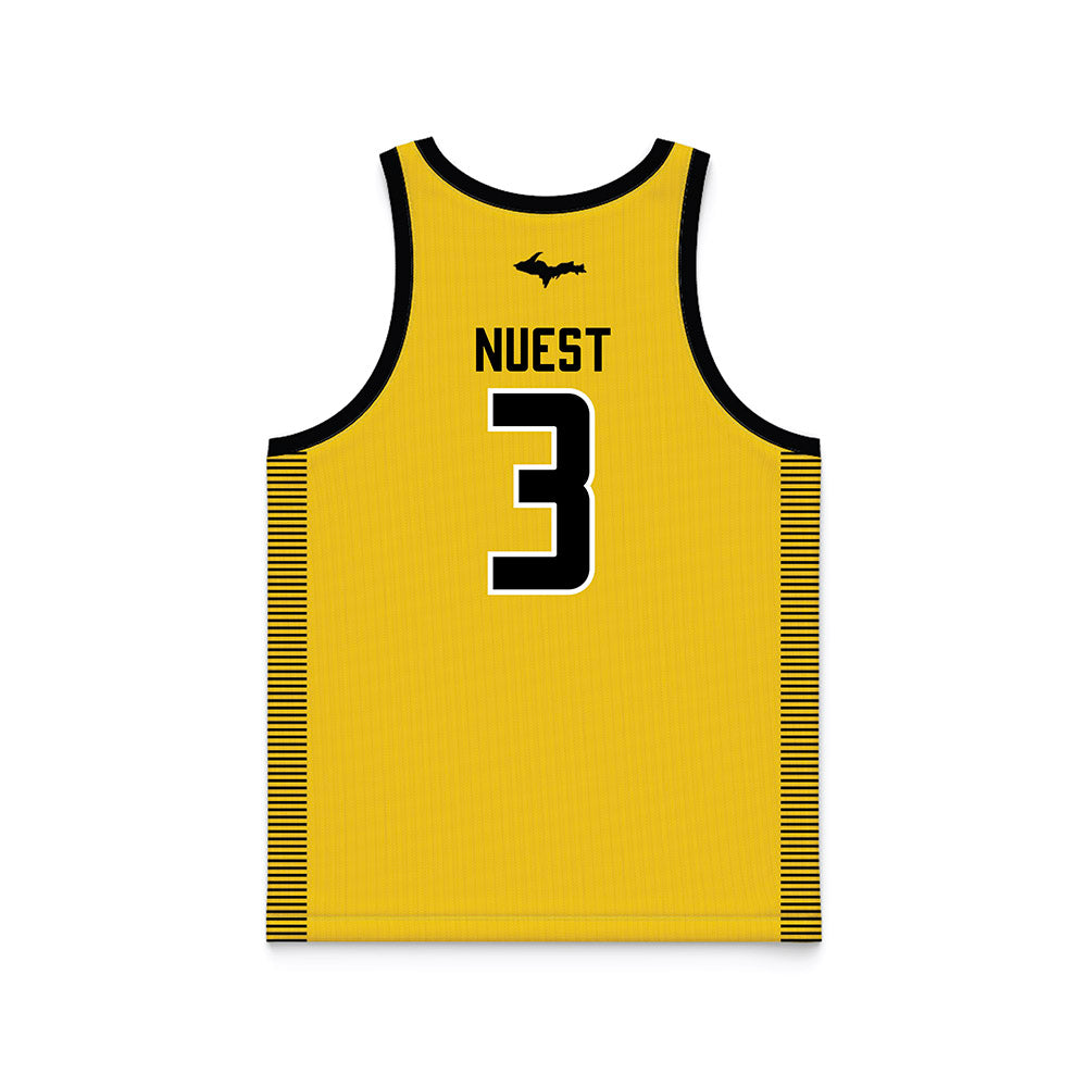 Michigan Tech - NCAA Women's Basketball : Dani Nuest - Gold Basketball Jersey-1