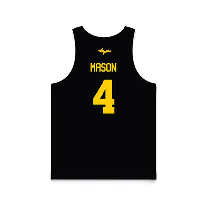 Michigan Tech - NCAA Women's Basketball : Ella Mason - Black Basketball Jersey-1