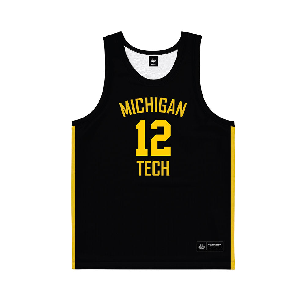Michigan Tech - NCAA Women's Basketball : Kendall Standfest - Black Basketball Jersey-0