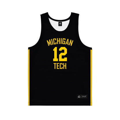 Michigan Tech - NCAA Women's Basketball : Kendall Standfest - Black Basketball Jersey-0