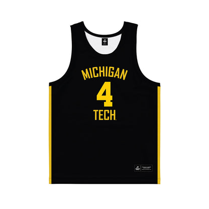 Michigan Tech - NCAA Women's Basketball : Ella Mason - Black Basketball Jersey-0