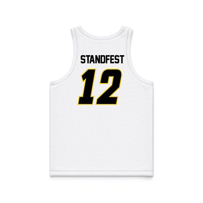 Michigan Tech - NCAA Women's Basketball : Kendall Standfest - White Basketball Jersey
