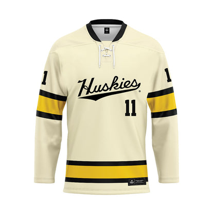 Michigan Tech - NCAA Men's Ice Hockey : Owen Baker - Hockey Jersey