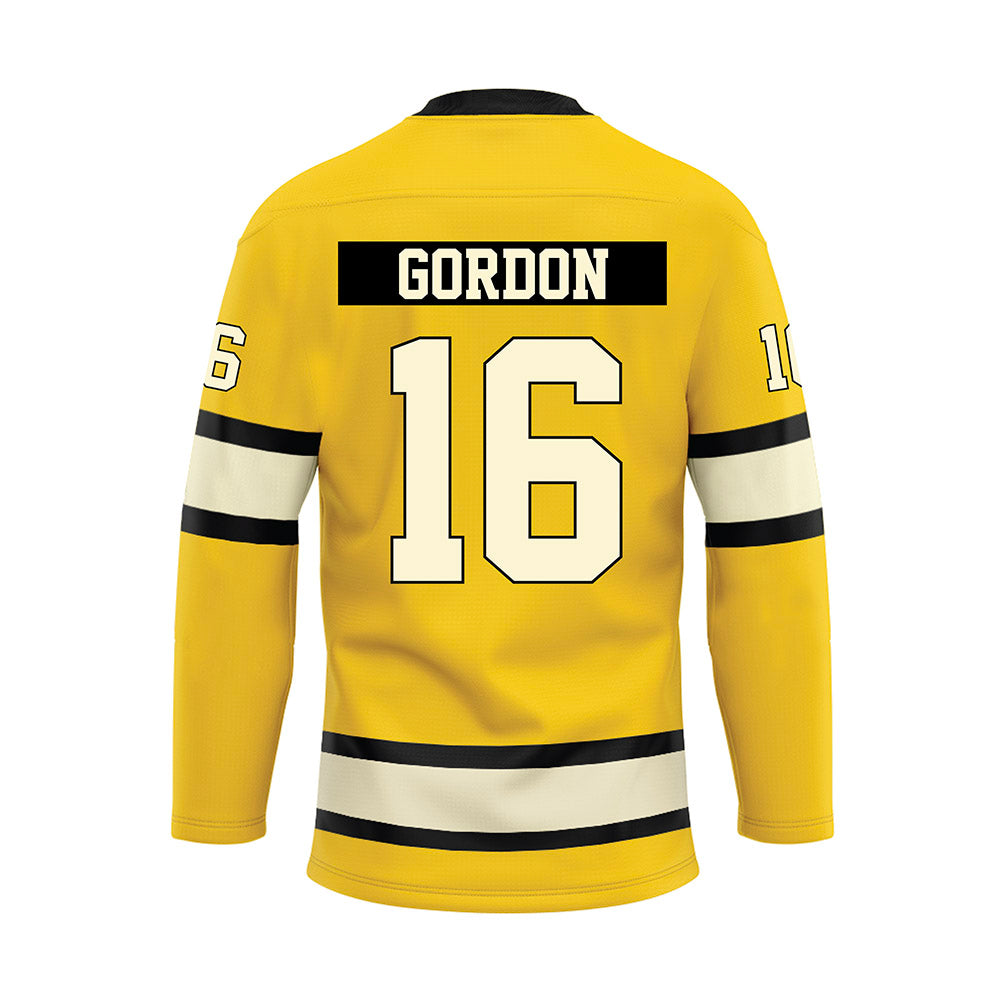 Michigan Tech - NCAA Men's Ice Hockey : Isaac Gordon - Hockey Jersey