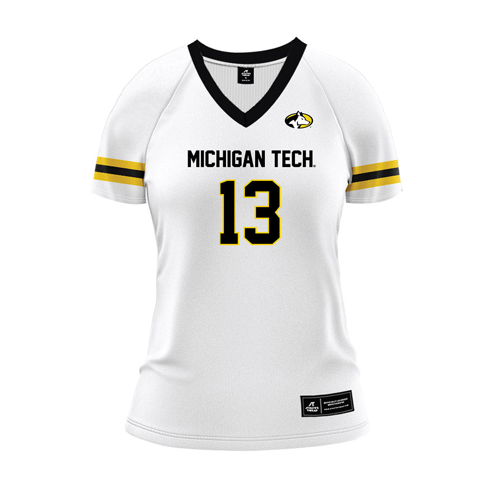 Michigan Tech - NCAA Women's Volleyball : Madelyn Torola - White Volleyball Jersey-0