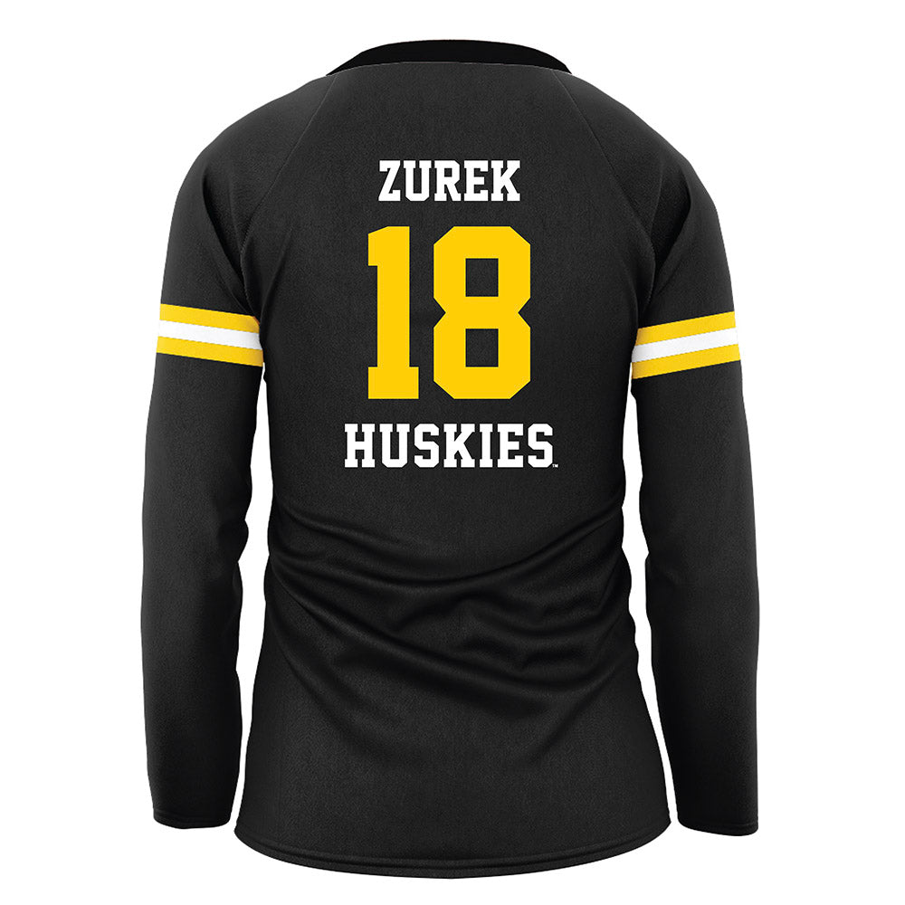 Michigan Tech - NCAA Women's Volleyball : Rachel Zurek - Black Volleyball Jersey-1