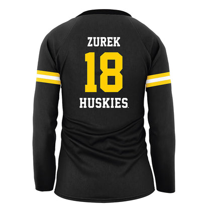 Michigan Tech - NCAA Women's Volleyball : Rachel Zurek - Black Volleyball Jersey-1