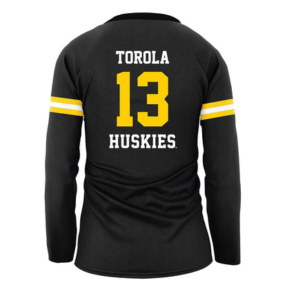 Michigan Tech - NCAA Women's Volleyball : Madelyn Torola - Black Volleyball Jersey-1
