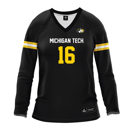 Michigan Tech - NCAA Women's Volleyball : Ashley L'Esperance - Black Volleyball Jersey