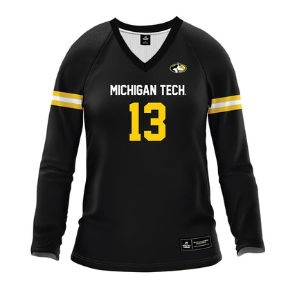 Michigan Tech - NCAA Women's Volleyball : Madelyn Torola - Black Volleyball Jersey-0