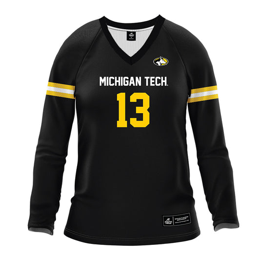 Michigan Tech - NCAA Women's Volleyball : Madelyn Torola - Black Volleyball Jersey-0
