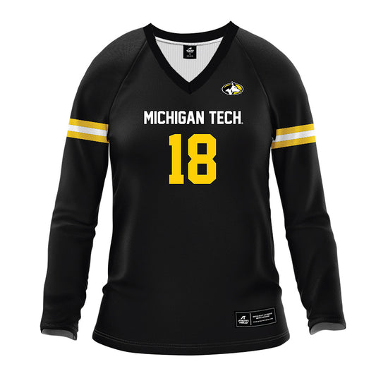 Michigan Tech - NCAA Women's Volleyball : Rachel Zurek - Black Volleyball Jersey-0