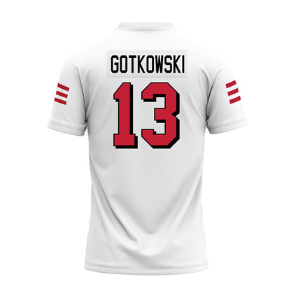 Miami of Ohio - NCAA Football : Thomas Gotkowski - 2024 White Premium Football Jersey-1