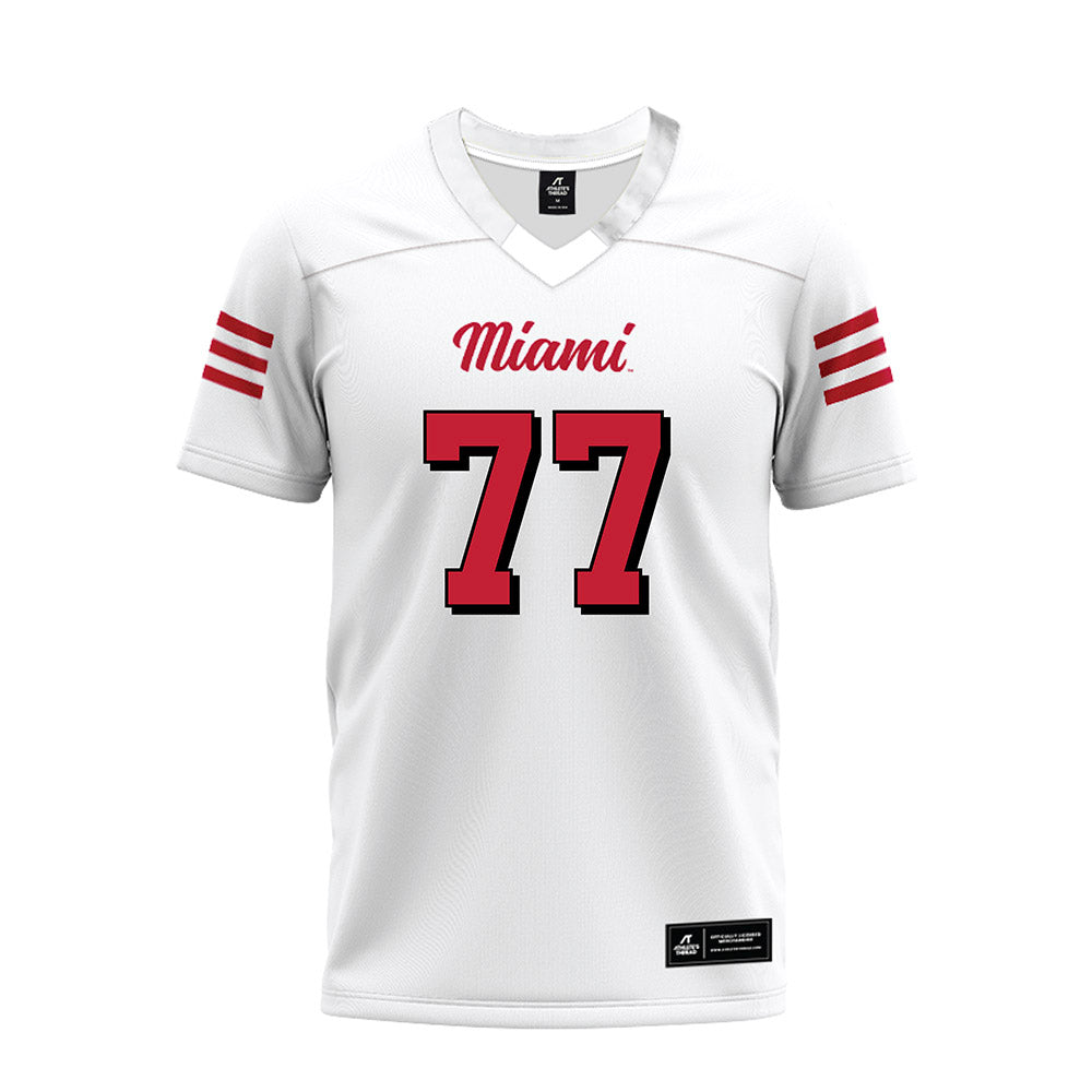 Miami of Ohio - NCAA Football : Austin Uke - 2024 White Premium Football Jersey-0