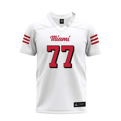 Miami of Ohio - NCAA Football : Austin Uke - 2024 White Premium Football Jersey-0