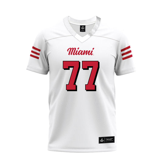 Miami of Ohio - NCAA Football : Austin Uke - 2024 White Premium Football Jersey-0