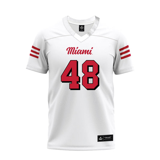 Miami of Ohio - NCAA Football : Chase Becker - 2024 White Premium Football Jersey