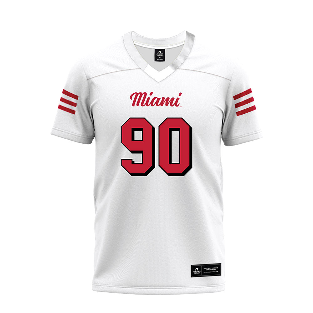 Miami of Ohio - NCAA Football : Donovan Davis - 2024 White Premium Football Jersey-0