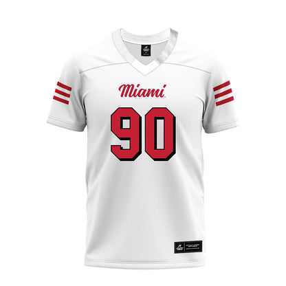 Miami of Ohio - NCAA Football : Donovan Davis - 2024 White Premium Football Jersey-0