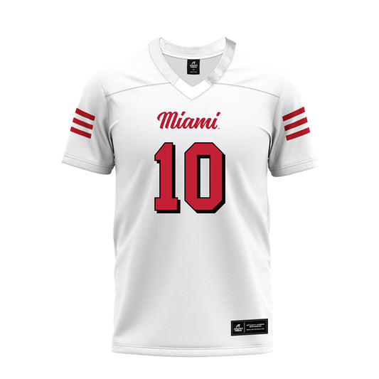 Miami of Ohio - NCAA Football : Jermaine Agee - 2024 White Premium Football Jersey-0