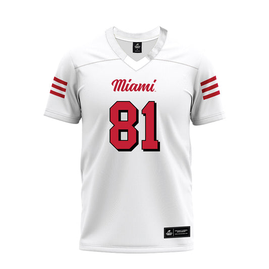 Miami of Ohio - NCAA Football : Brendan Loftus - 2024 White Premium Football Jersey-0