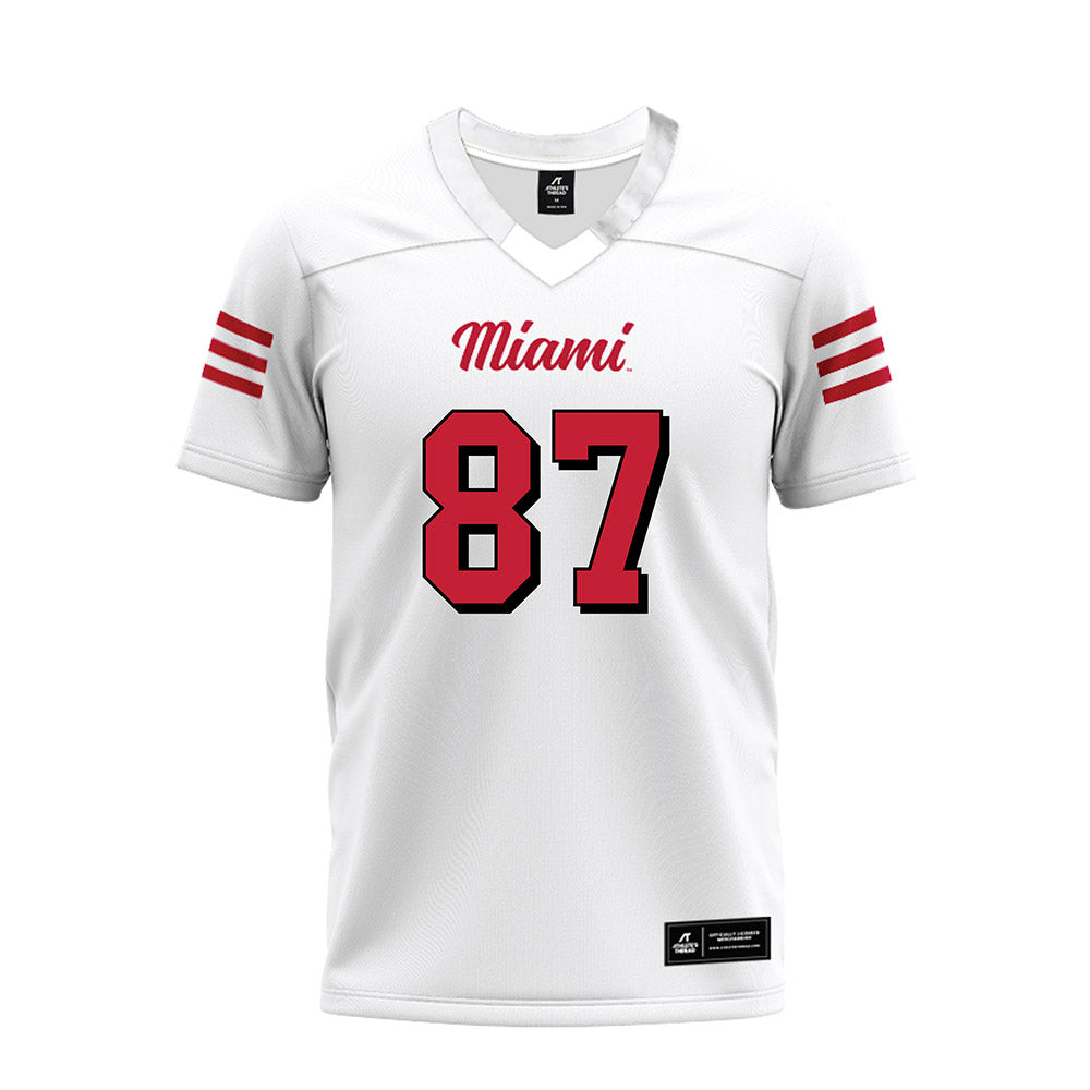 Miami of Ohio - NCAA Football : Noam Butbul - 2024 White Premium Football Jersey-0