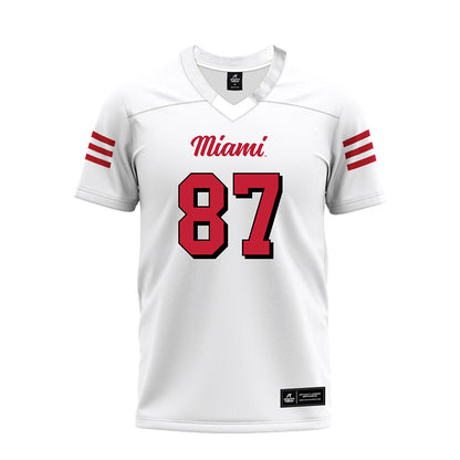Miami of Ohio - NCAA Football : Noam Butbul - 2024 White Premium Football Jersey-0