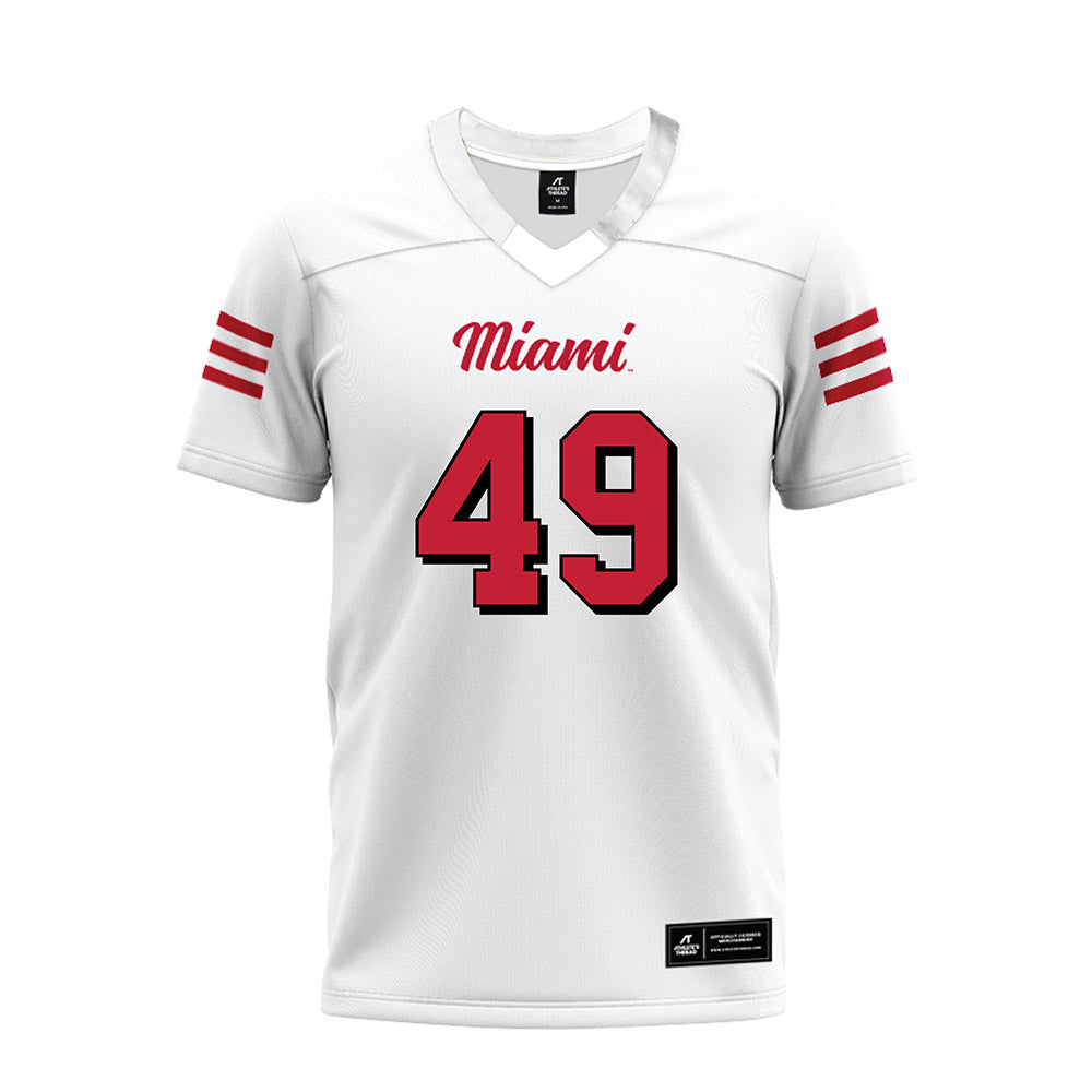 Miami of Ohio - NCAA Football : Anthony Ludington - 2024 White Premium Football Jersey-0