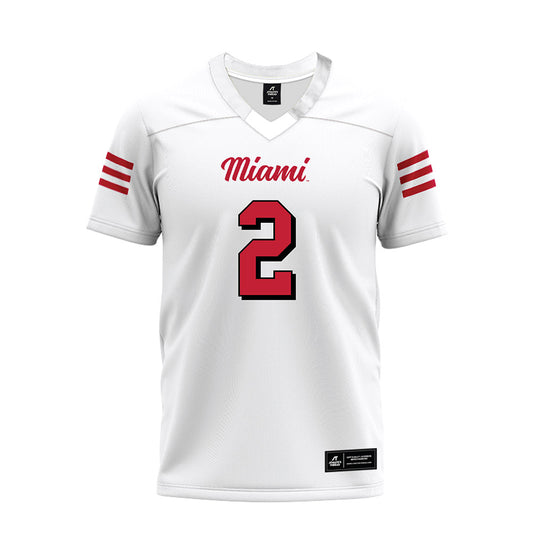 Miami of Ohio - NCAA Football : Devin Bell - 2024 White Premium Football Jersey-0