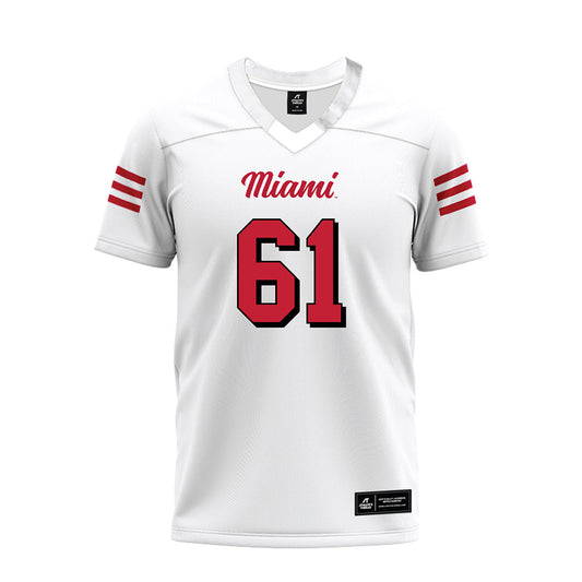 Miami of Ohio - NCAA Football : Andrew Lowry - 2024 White Premium Football Jersey-0
