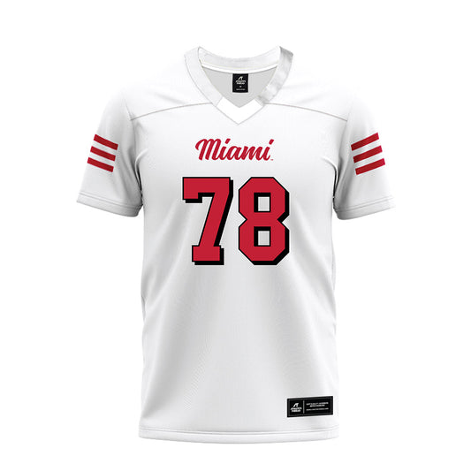 Miami of Ohio - NCAA Football : Drew Terrill - 2024 White Premium Football Jersey-0