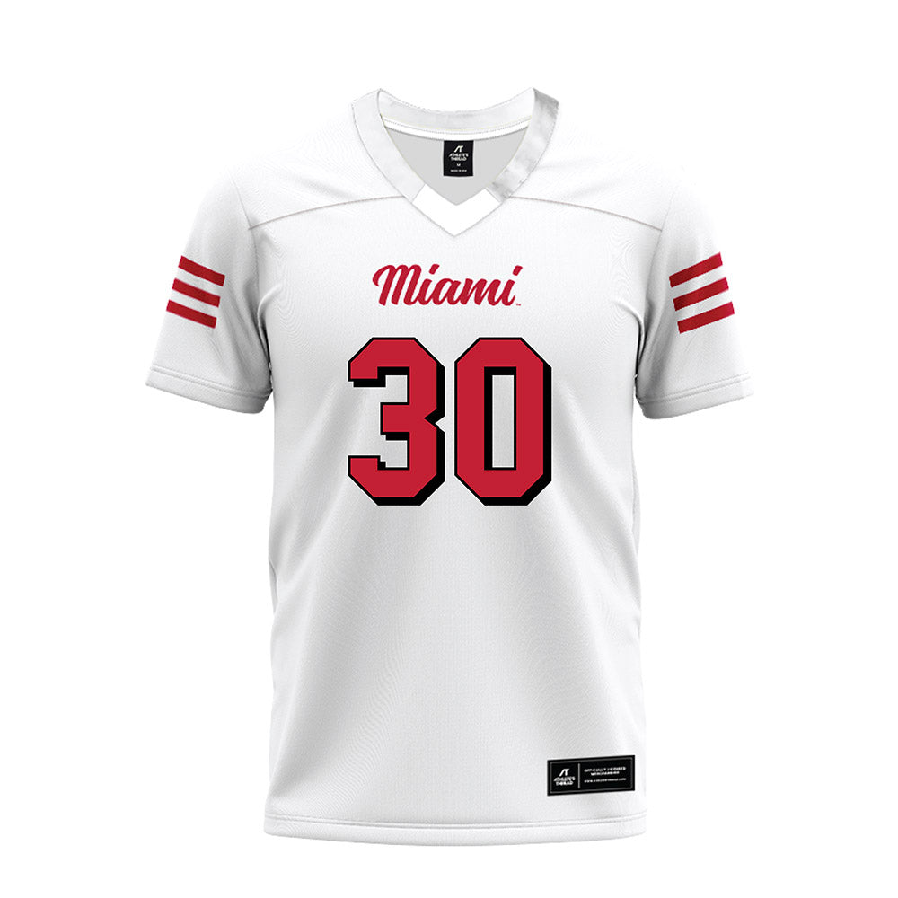 Miami of Ohio - NCAA Football : Josh Ringer - 2024 White Premium Football Jersey-0