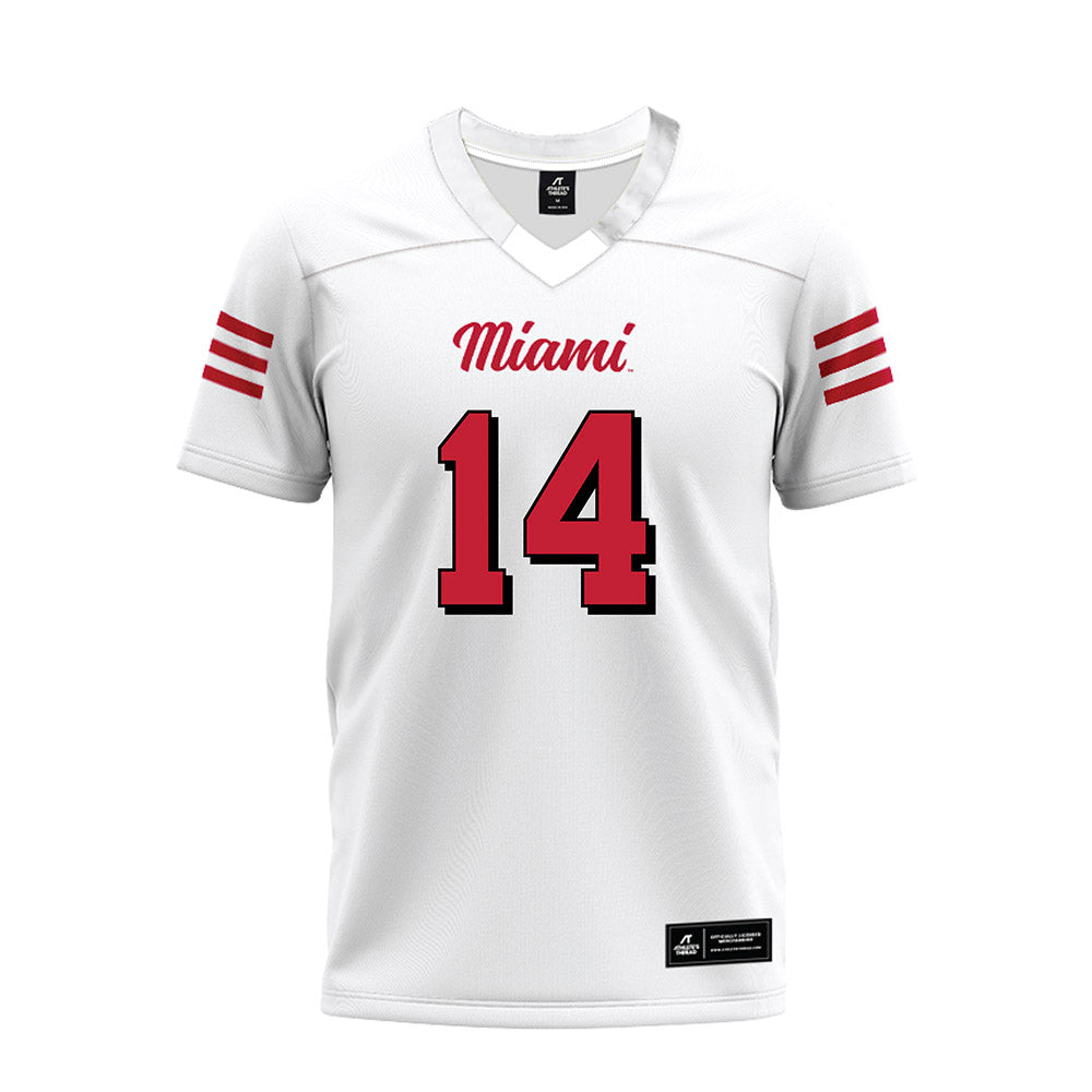 Miami of Ohio - NCAA Football : D'Shawntae Jones - 2024 White Premium Football Jersey-0
