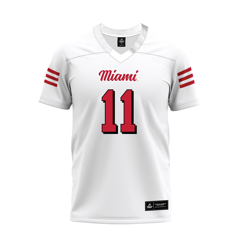 Miami of Ohio - NCAA Football : Noah Ehrlich - 2024 White Premium Football Jersey-0