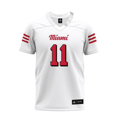 Miami of Ohio - NCAA Football : Noah Ehrlich - 2024 White Premium Football Jersey-0