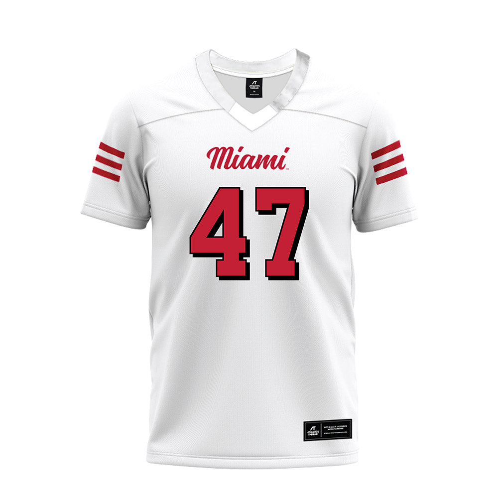 Miami of Ohio - NCAA Football : Brach Rice - 2024 White Premium Football Jersey-0