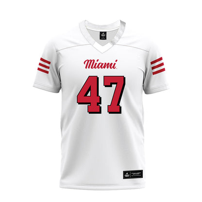 Miami of Ohio - NCAA Football : Brach Rice - 2024 White Premium Football Jersey-0