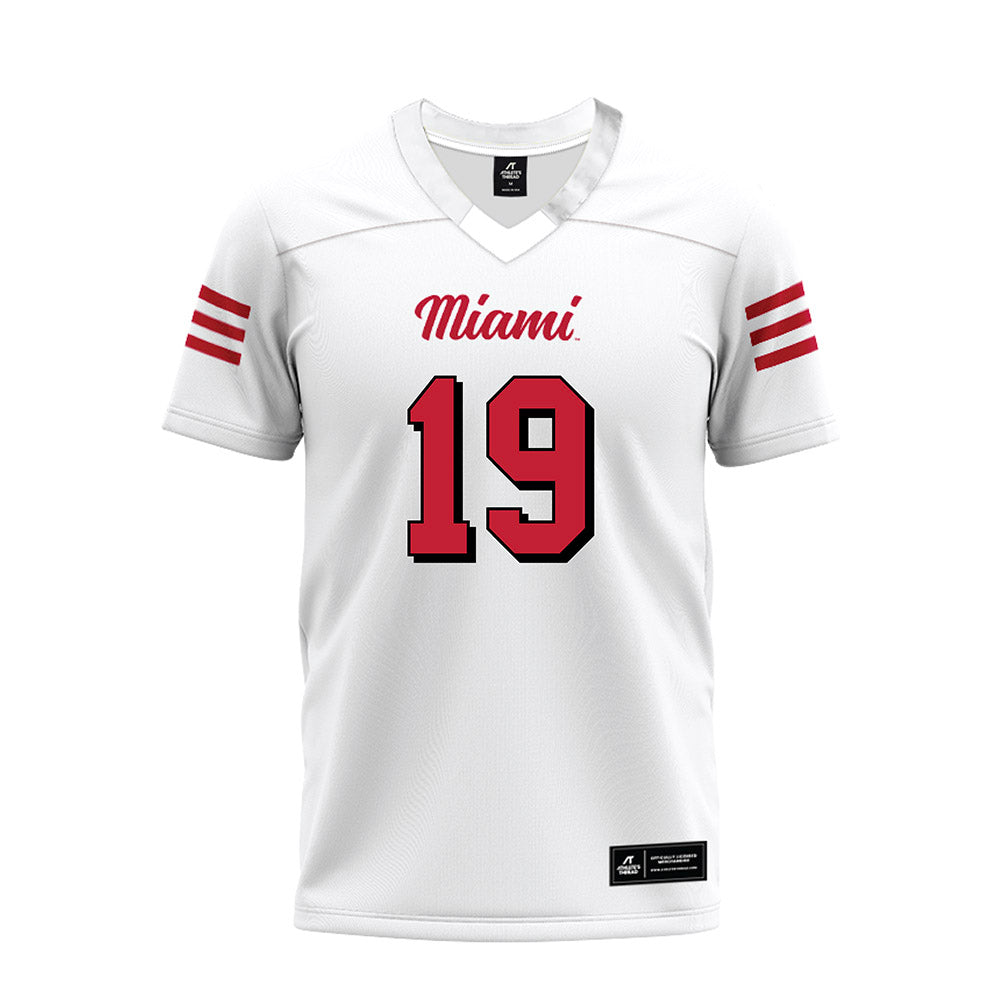 Miami of Ohio - NCAA Football : Jerome Smith - 2024 White Premium Football Jersey-0