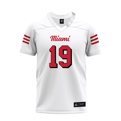 Miami of Ohio - NCAA Football : Jerome Smith - 2024 White Premium Football Jersey-0