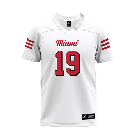 Miami of Ohio - NCAA Football : Jerome Smith - 2024 White Premium Football Jersey-0