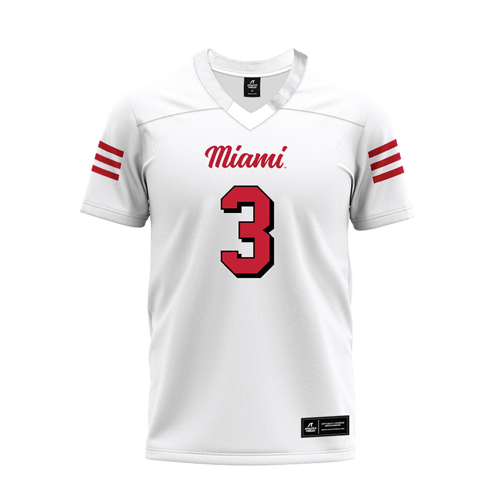 Miami of Ohio - NCAA Football : Darion Williamson - 2024 White Premium Football Jersey-0
