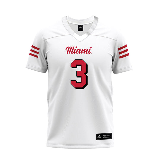 Miami of Ohio - NCAA Football : Darion Williamson - 2024 White Premium Football Jersey-0