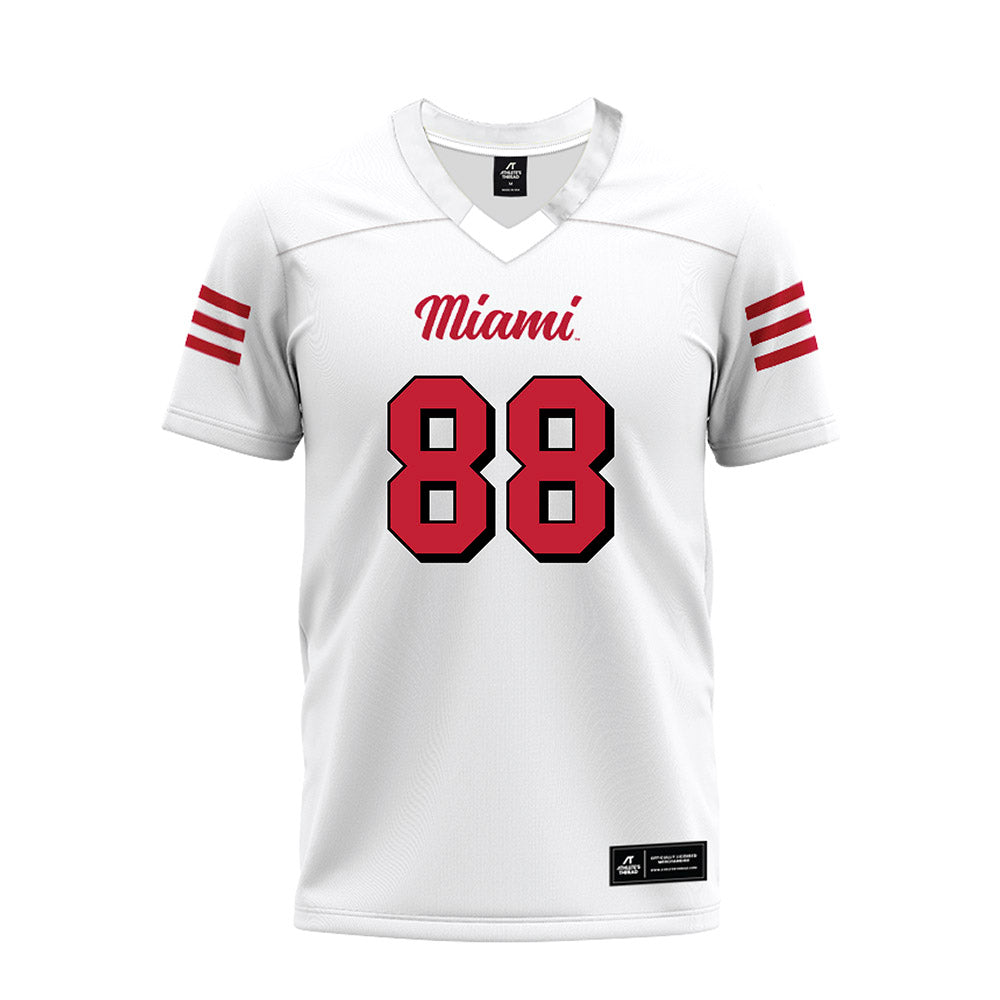 Miami of Ohio - NCAA Football : Brody Kosin - 2024 White Premium Football Jersey-0