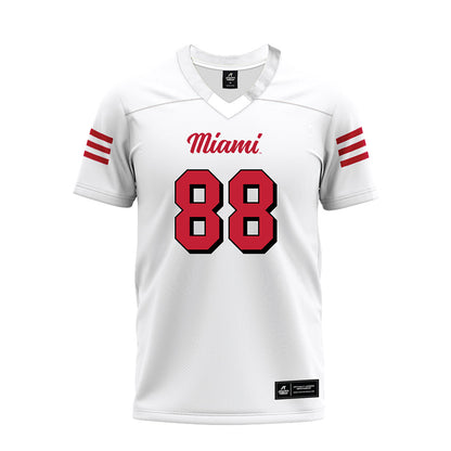 Miami of Ohio - NCAA Football : Brody Kosin - 2024 White Premium Football Jersey-0