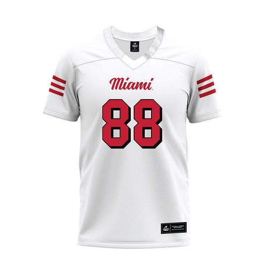 Miami of Ohio - NCAA Football : Brody Kosin - 2024 White Premium Football Jersey-0